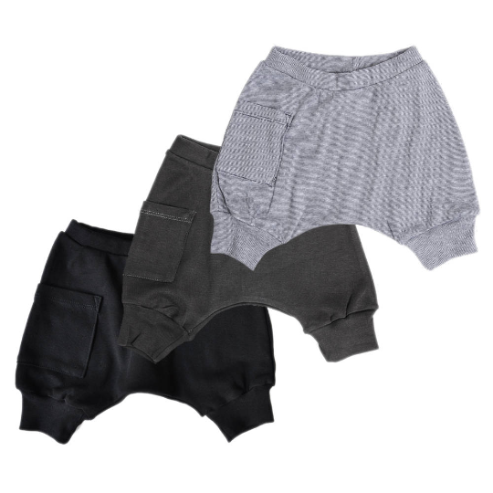 Set of 3 Baby Harem Shorts - 3 pairs