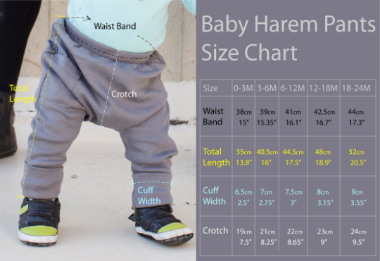 Baby Harem Pants / Baby Joggers - Heavy Weight Cotton - Navy Blue