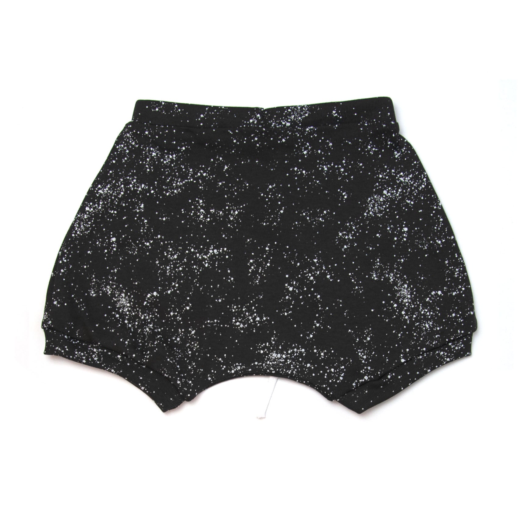 Baby Shorts / Baby Bloomers - Coal Gray with White Splash