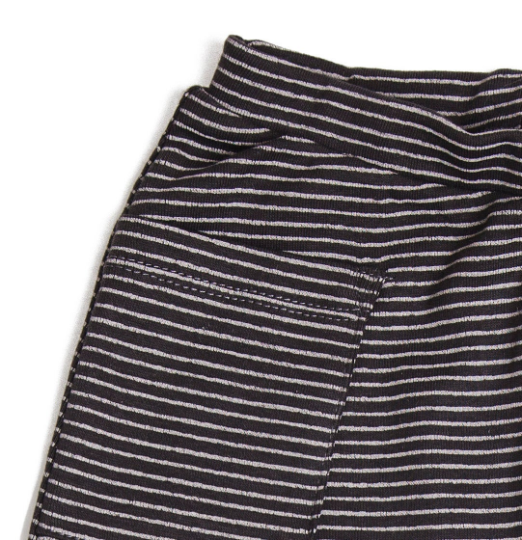 Baby Harem Pants - Organic Cotton - Striped Black