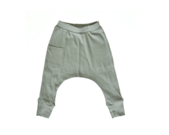 Baby Harem Pants - Organic Cotton - Jersey Khaki