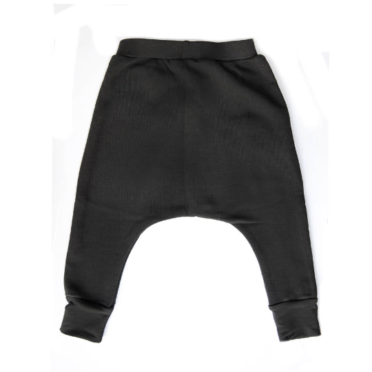 Baby Harem Pants / Baby Joggers - Heavy Weight Cotton - Coal Gray