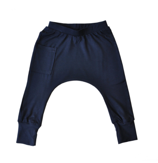 Baby Harem Pants - Organic Bamboo - Navy Blue