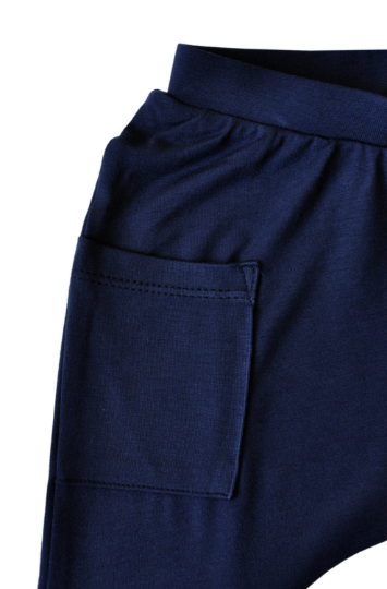 Baby Harem Pants - Organic Bamboo - Navy Blue