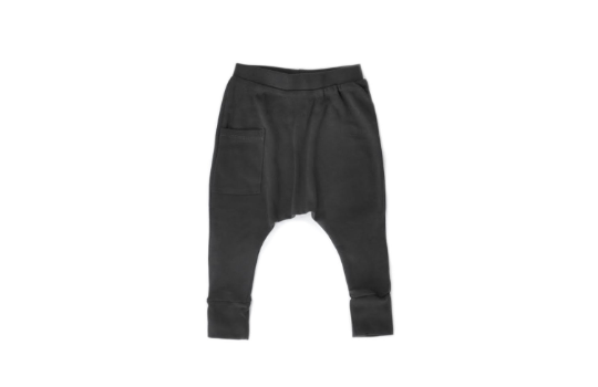 Baby Harem Pants - Organic Cotton - Coal Gray