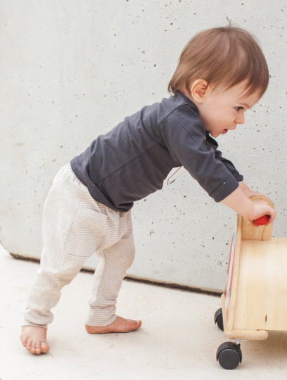 Baby Harem Pants - organic cotton- Striped Mocha