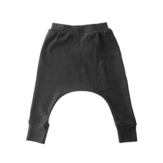 Baby Harem Pants - Organic Cotton - Coal Gray