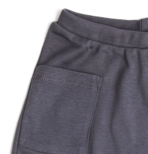 Baby Harem Pants - Organic Cotton - Steel Gray