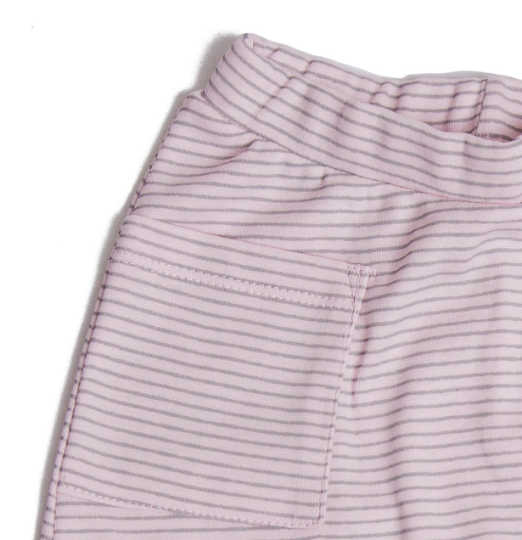 Baby Girl Harem Pants - organic cotton- Striped Pink