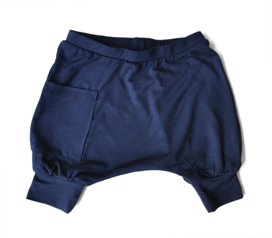 Baby Shorts - Organic Bamboo - Navy Blue